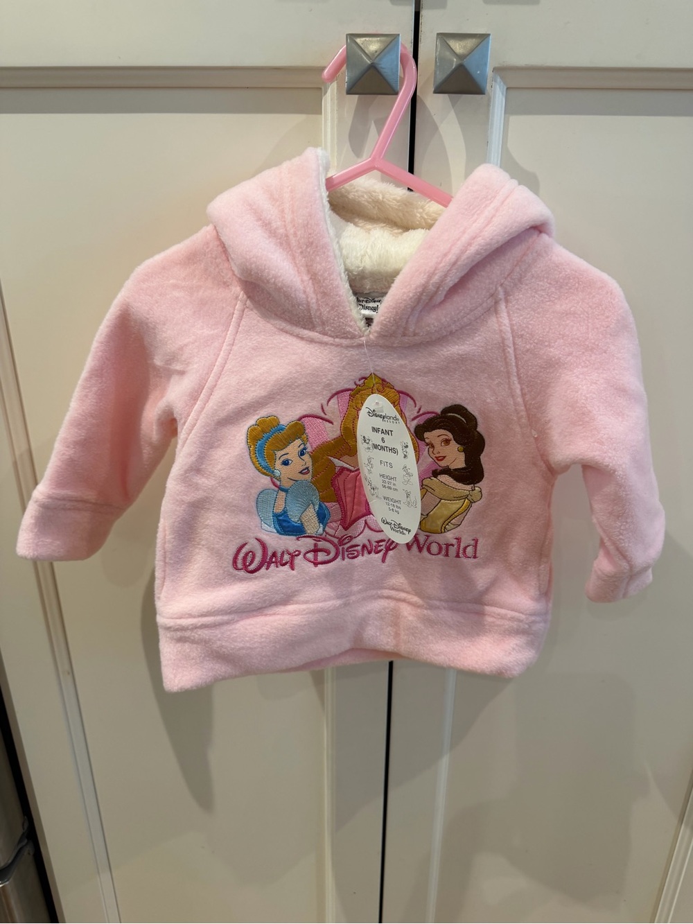 New Disney 6m princess Pink Sherpa-Lined Hoodie